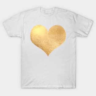 Golden Heart, Faux Gold Foil T-Shirt